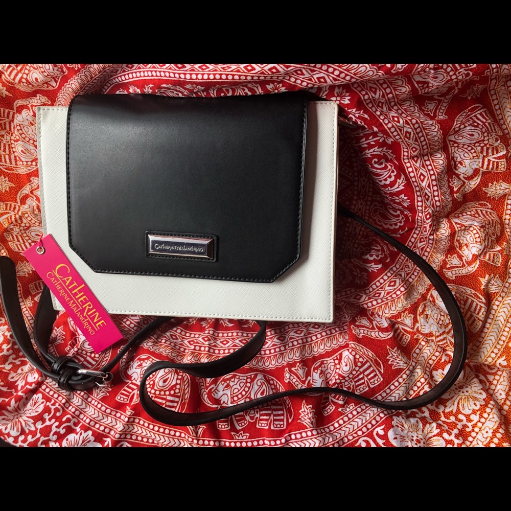 Catherine Malandrino black and white crossbody bag